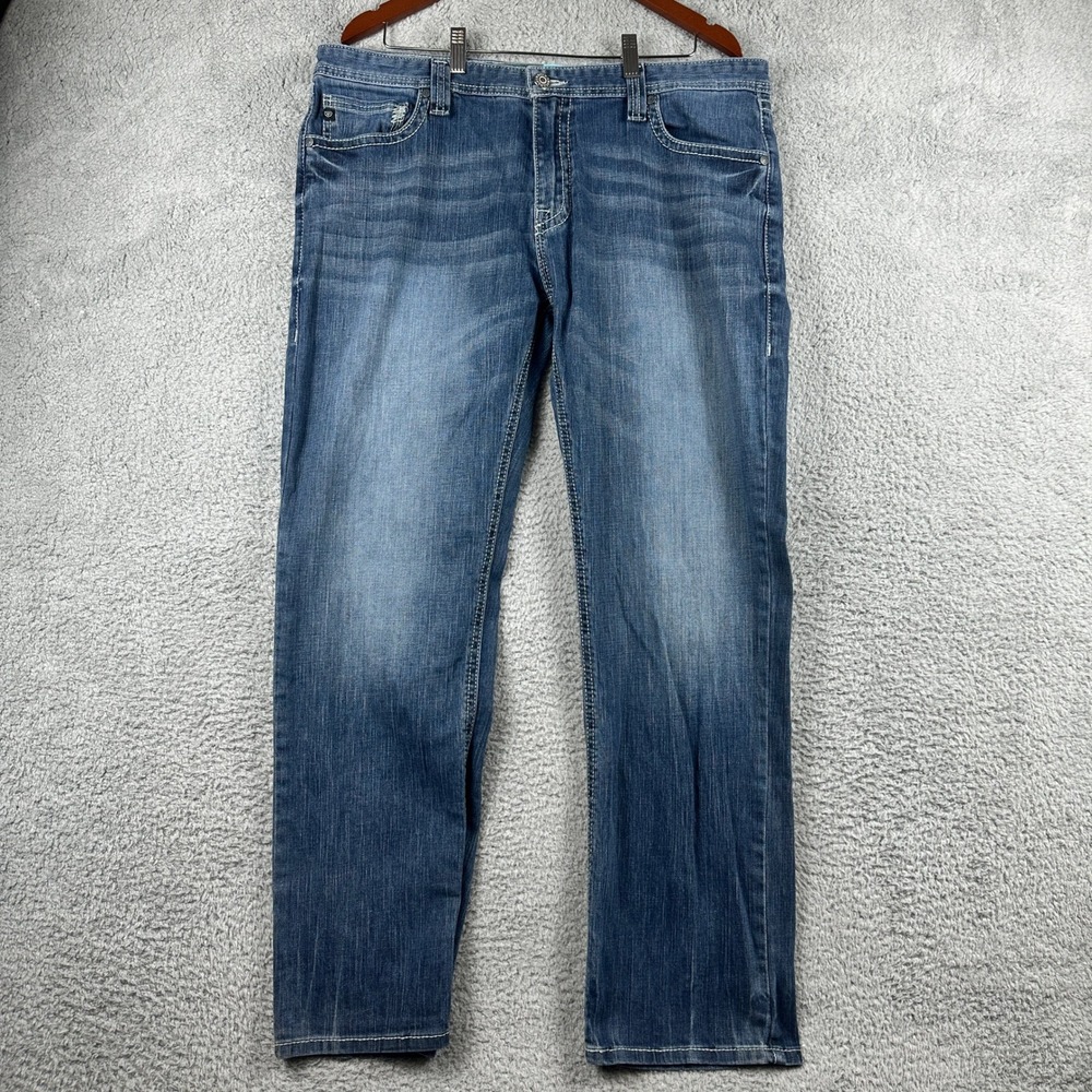 Rock & Roll Denim Revolver Straight Mens Jeans‎ 38x32 Blue Slim Cowboy Ranch